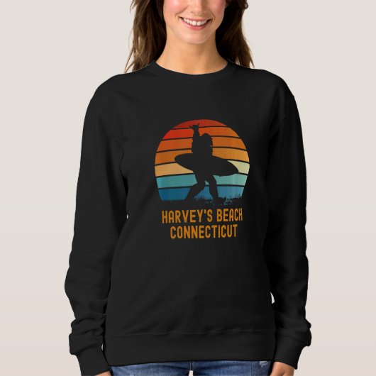 Sweatshirt Harvey's Beach Connecticut Sasquatch Souvenir (Devant)