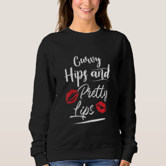 Sweatshirt Hauteurs Courbées Et Jolies Lèvres Drôle Filles Fe