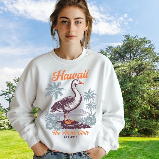 Sweatshirt Hawaii Aloha State Tropical Goose