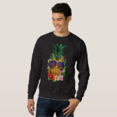 Sweatshirt Hawaii Ananas Aloha Flower Beach Backprint (Devant entier)