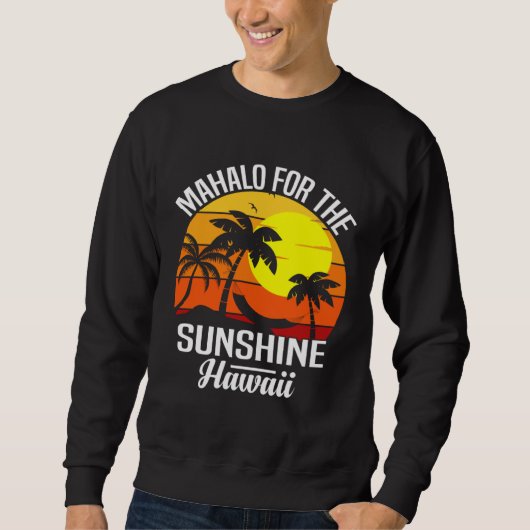Sweatshirt Hawaii island of sun beach waves and palm trees  6 (Devant)