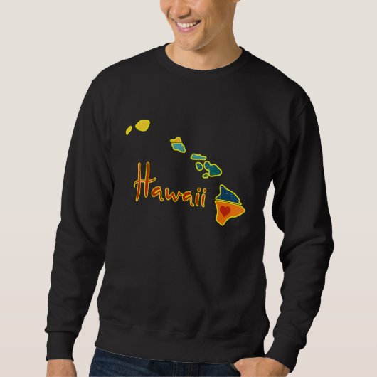 Sweatshirt Hawaii State Pride Sunset I Love Hawaii (Devant)