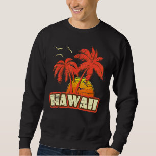 Sweatshirt Hawaii Summer Palm Trees 80s Beach Sunset