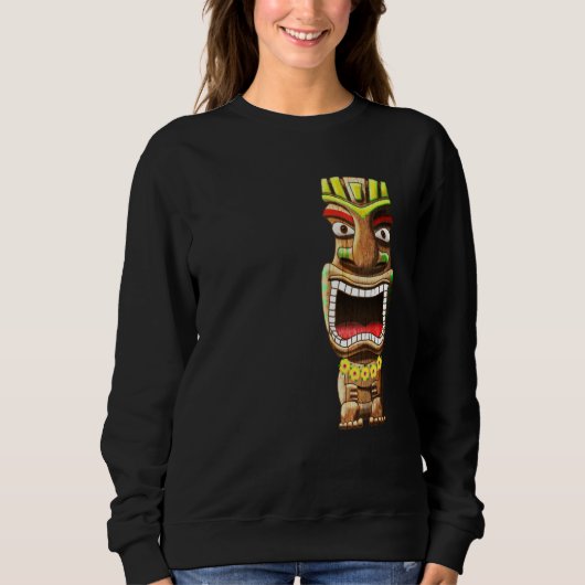 Sweatshirt Hawaiian Polynesian Tiki Statue (Devant)