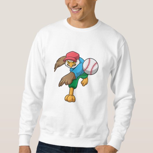 Sweatshirt Hawk au baseball avec batte de baseball (Devant)