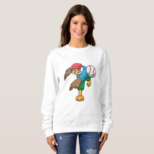 Sweatshirt Hawk au baseball avec batte de baseball (Devant entier)