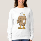 Sweatshirt Hawk en Bodybuilder avec six pack (Devant)