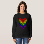 Sweatshirt Hawks LGBTQ Strong Gay Pride Rainbow Flag LGBT Haw (Devant entier)