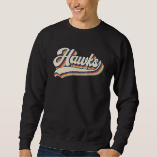 Sweatshirt Hawks Nom sportif Vintage Retro Cadeau Hommes Femm