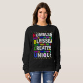 Sweatshirt HBCU Humbled Blessed Creative Unique Historical (Devant entier)
