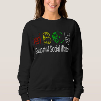 Sweatshirt Hbcu Travailleur Social Éduqué Black College Melan