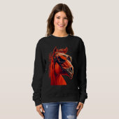Sweatshirt Head Horses  Humorous Sunglasses  2 (Devant entier)