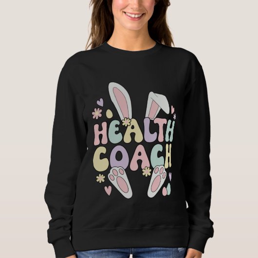 Sweatshirt Health Coach Easter Bunny Health Coaching Easter D (Devant)