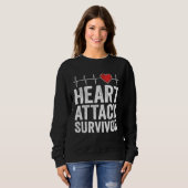 Sweatshirt Heart Attack Survivor Heart Disease Awareness Hear (Devant entier)