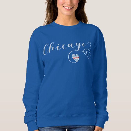 Sweatshirt Heart Chicago Sweatshirt, Illinois (Devant)