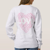 Sweatshirt Heart of Positivity Word Art – Inspirational Typog (Dos)