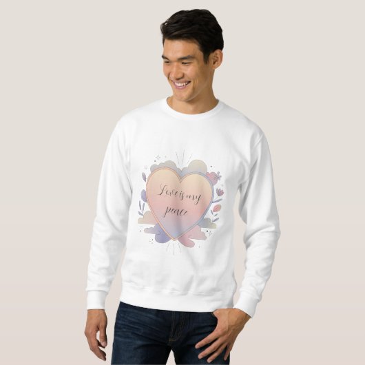Sweatshirt Heart Pastel Illustration (Devant entier)