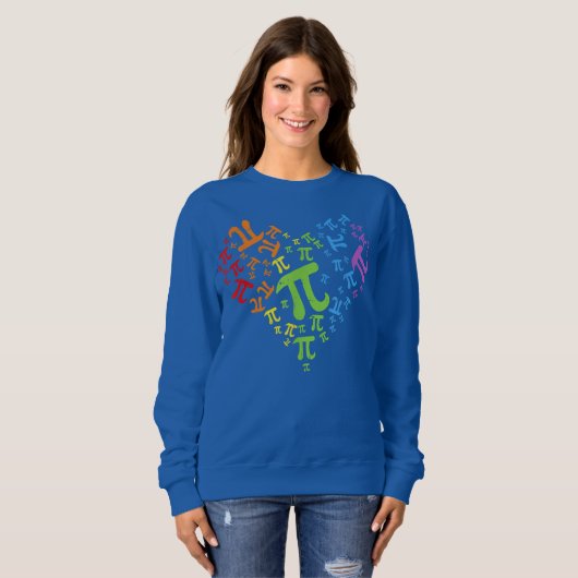 Sweatshirt Heart Pi Day Funny Enseignant En Mathématiques Gra (Devant entier)