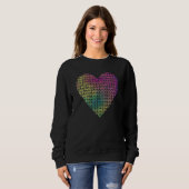 Sweatshirt Heart Pi Day Graphisme Math Enseignant informatiqu (Devant entier)