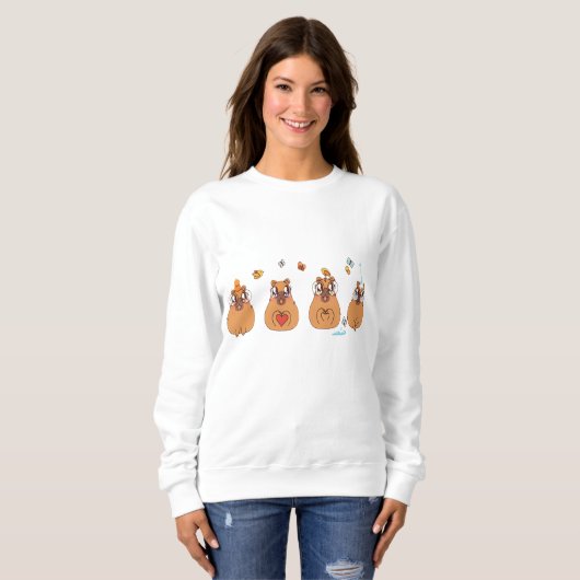 Sweatshirt Heart-pounding Capybara (Devant entier)