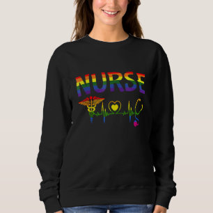 Sweatshirt Heart Rainbow Heart Gay Lgbt Pride Médicale Nur