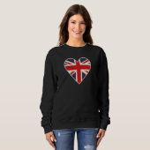 Sweatshirt Heart Shaped British Union Jack Flag (Devant entier)