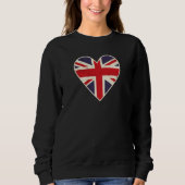 Sweatshirt Heart Shaped British Union Jack Flag (Devant)