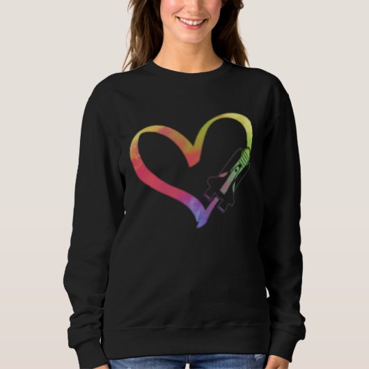 Sweatshirt Heart Space Ship Exploration Solar Space Aerospace (Devant)