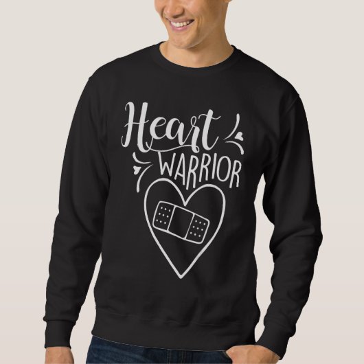 Sweatshirt Heart Warrior CHD Awareness Present Congenital Hea (Devant)