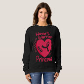 Sweatshirt Heart Warrior Princess CHD Heart Disease Awareness (Devant entier)