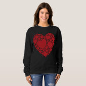 Sweatshirt Heart Word Cloud Valentine's Day Love (Devant entier)