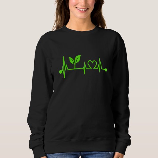 Sweatshirt Heartbeat Vegetables, Funny Vegans Vegetarians Cos (Devant)
