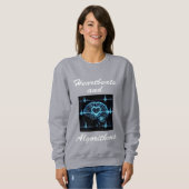 Sweatshirt "Heartbeats and Algorithmes" amour futuriste (Devant entier)