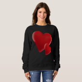 Sweatshirt Hearts Pattern Valentines Day Cute Love V Day Paja (Devant entier)