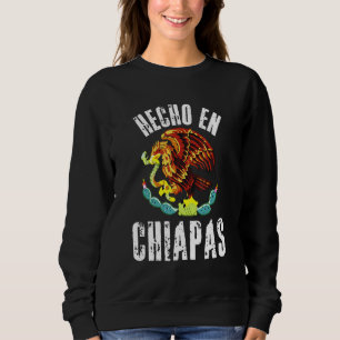 Sweatshirt Hecho En Chiapas Drapeau Mexicain Aigle Cinco De M
