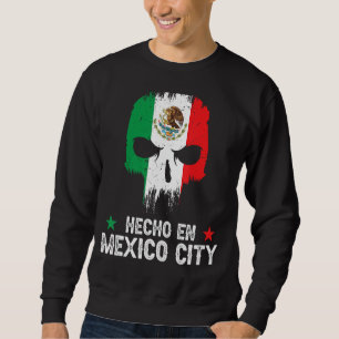 Sweatshirt Hecho en Mexico City Mexico - Drapeau mexicain - M