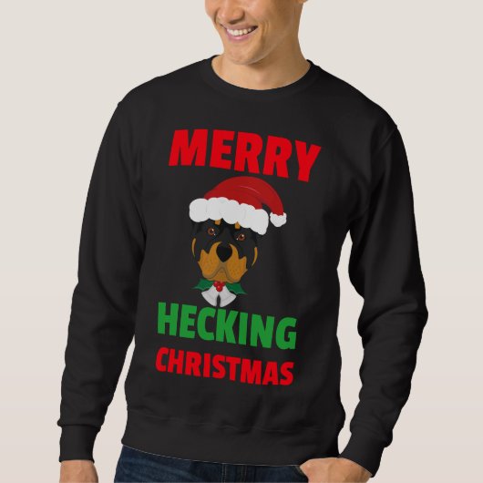 Sweatshirt Hecking Bamboozled Rottweiler Noël (Devant)