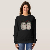 Sweatshirt Hedgehogs Valentines Day Matching Couple Hedgehogs (Devant entier)