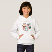 Sweatshirt heeft een leuke illustratie. (Voorkant volledig)