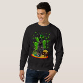Sweatshirt Heeler Jour de la Saint Patrick Irlandais Shamrock (Devant entier)