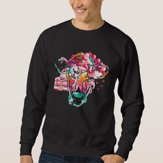Sweatshirt Heifer Valentines Day Western Highland Cow  1 (Devant)