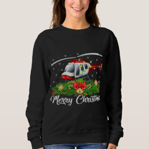 Sweatshirt Hélicoptère Lover Correspondant Santa Hat Hélicopt