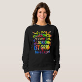 Sweatshirt Hello 1st Grade Teacher Student Back To School Tie (Devant entier)