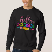 Sweatshirt Hello 2nd Second Grade Back to School Cute First D (Devant)