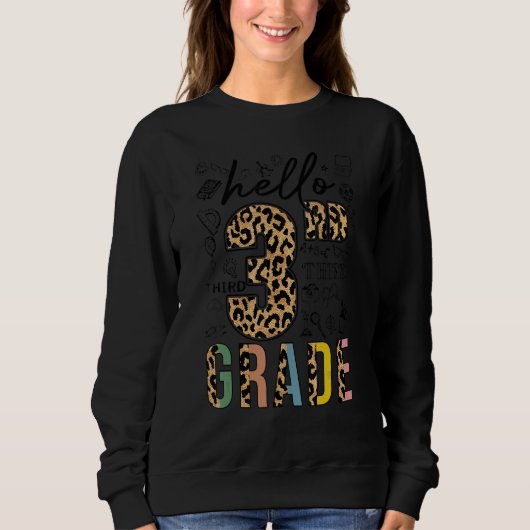 Sweatshirt Hello 3rd Grade Rainbow Teachers Kids Back to Scho (Devant)