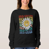Sweatshirt Hello 3rd Third Grade Teacher Back To School Retro (Devant)