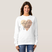 Sweatshirt Hello Fall Love Heart (Devant entier)