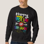 Sweatshirt Hello First Day Of 5th Grade  Back To School 2023 (Devant)