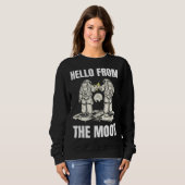 SWEATSHIRT HELLO FROM THE MOON SPACE PLANETS SCIENCE ASTRO SO (Devant entier)