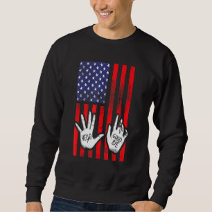Sweatshirt Hello Goodbye Hands Academy Patriotique 4 juillet